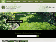 Tablet Screenshot of naturalharmonylandscape.com.au